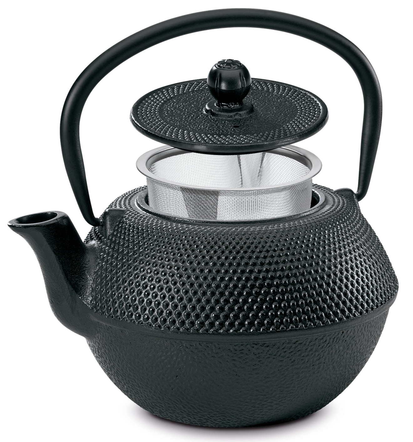 1045901000_b  černá Litinová čajová konvice s nerezovým filtrem 800 ml Yasmin od Kuchenprofi (3)